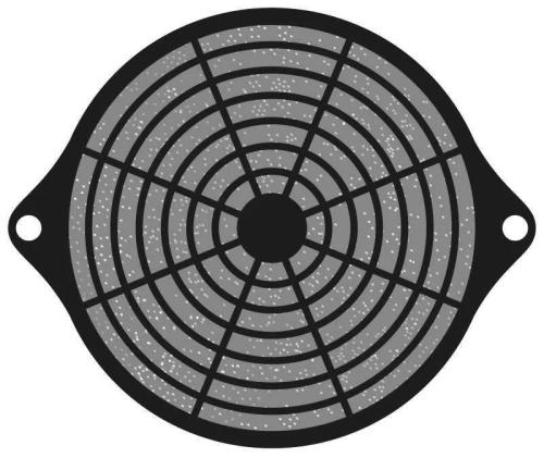 Grelha Protetora c/Filtro 170x150mm Plastico Preto