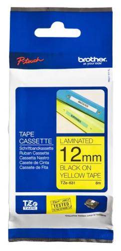 Cinta Brother Laminada Amarillo/Negro 12mm