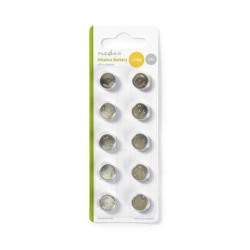 Pila Alcalinas Lr44 | 1.5 V Dc | 10-Blíster | Plata