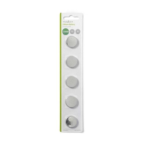 Pila de Botón de Litio Cr2450 | 3 V Dc | 5-Blíster | Plata