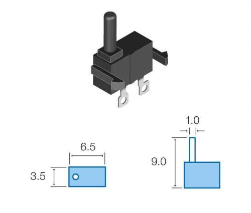 Interruptor Microswitch Fim Carreira 12Vdc 50mA