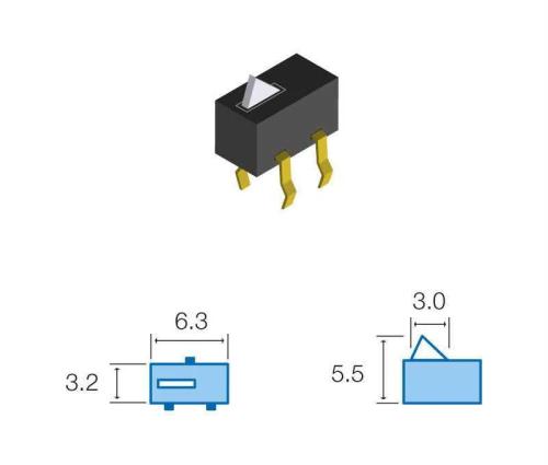 Interruptor Microswitch Fim Carreira 12Vdc 50mA