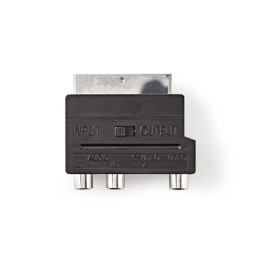 Adaptador Giratorio Scart | Scart Macho - S-Video.