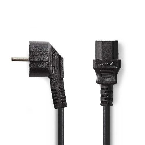 Cabo Alimentaçao Schuko Macho 90º P/iec-320-c13 3m