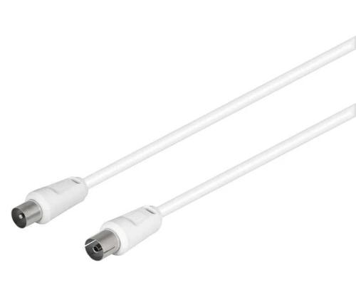 Cabo de Antena Macho para Femea Branco 2.5m