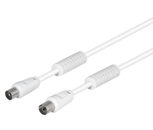 Cabo De Antena Macho P/ Femea C/filtro Branco 1.5m