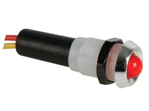 Lámpara LED 12v Roja - Cromada