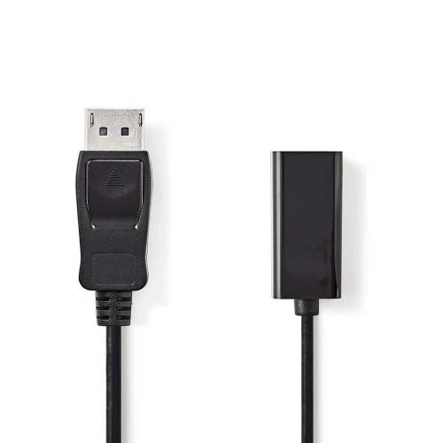 Cabo DisplayPort Macho para HDMI Femea Preto 0.20m