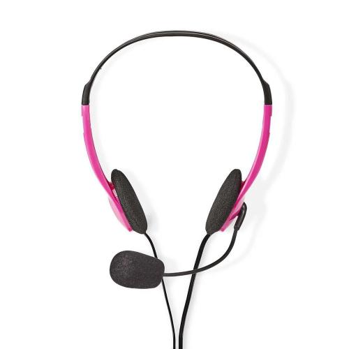 Fones De Ouvido Para Pc 2conectores 2m Cor De Rosa