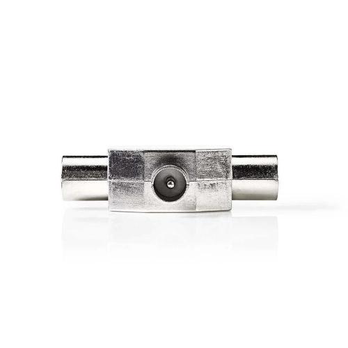 Adaptador de Satélite Y Antena | Iec (Coaxial) Macho | 2x Hembra Coaxial | Niquelado | 75 Ohm | T-Sp