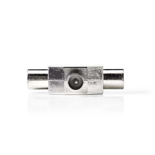 Adaptador de Satélite Y Antena | Iec (Coaxial) Macho | 2x Hembra Coaxial | Niquelado | 75 Ohm | T-Sp
