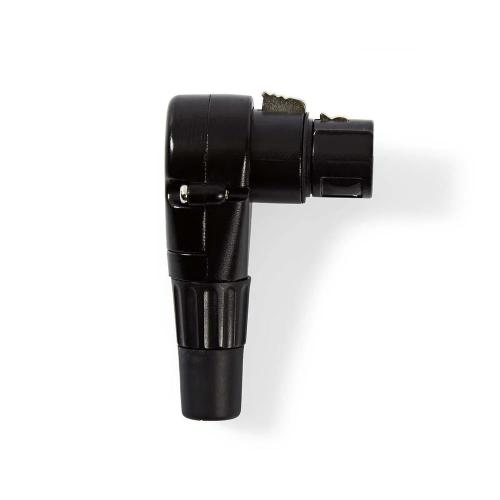 Conector Xlr Xlr De 3 Pinos Fêmea Angulado Pr.