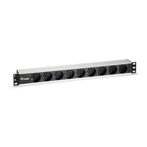 Equip Steckdosenleiste 19"(1he)9fach Schukon. 1.8m Alu