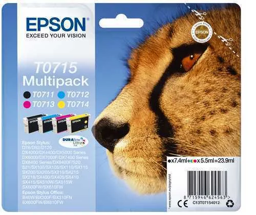 Pack 4x Tinteiros Quad D78/D92/Dx4000/Dx5xx Epson