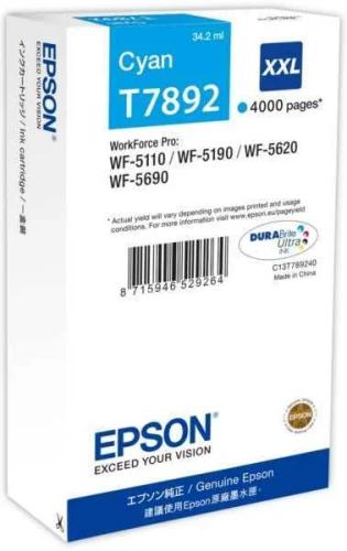 Tinteiro Epson Cyan Xxl 4000p Wf-5xxx-C13t789240