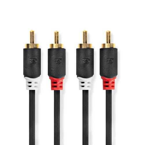 Cabo De Áudio Estéreo 2x Rca Macho - 2x Rca Mac.