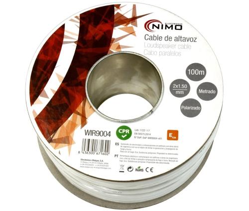 Cabo de Coluna 2x1.50mm2 Branco Polarizado 100m