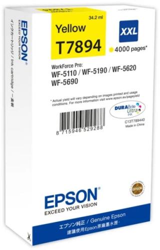 Tinteiro Amarelo Xxl 4000p Wf-5xxx-C13t789440