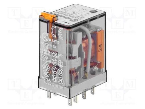 Relé Ele. DPDT 24VAC 10A/250VAC 10A/30VDC