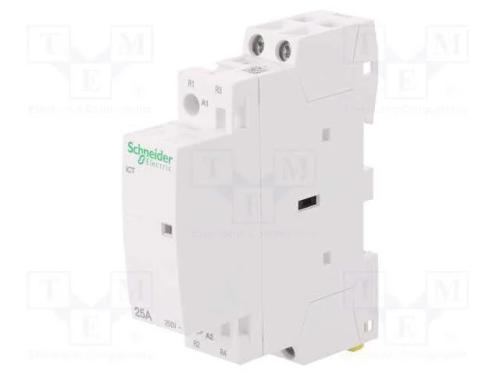 Contator: 2-De Polo de Instalação, 25a, 230÷240vac, Nc X2, Ip20