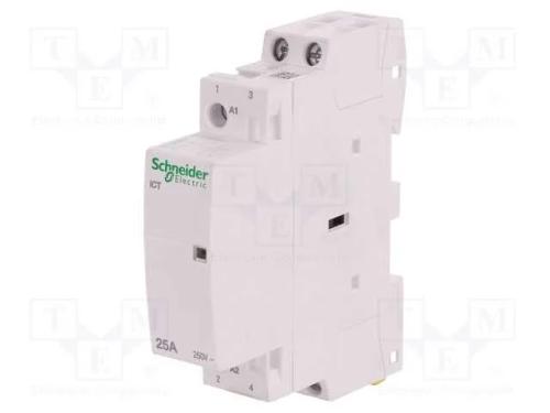 Contator: 2-De Polo de Instalação, 25a, 24vac, No X2, Ip20, W: 18mm