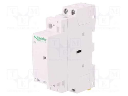 Contator: 2-De Polo de Instalação, 16a, 230÷240vac, No X2, Ip20