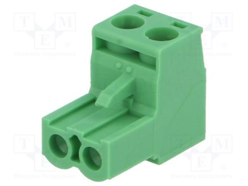 Bloco Terminal Separavel Femea 2 Pinos Verde