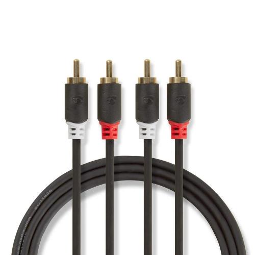 Cabo de Áudio Estéreo 2x Rca Macho - 2x Rca Macho