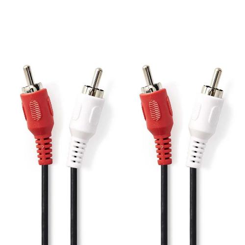 Cabo de Áudio Estéreo 2x Rca Macho - 2x Rca Mac.