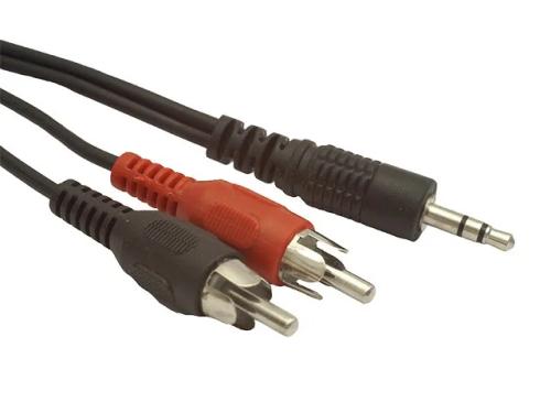 Gembird 2.5m 3.5mm/2xrca M/M Audio Cable Black Red White