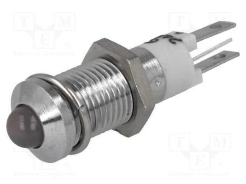 Luz Indicadora: Led, Convexa, Vermelho/Verde, 24÷28vdc, 8,2mm