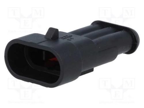 Ficha Amp Macho 3 Pinos Ip67 24vdc