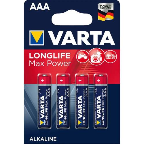 Pilha Alcalina Lr03/AAA 1.5v 4x Longlife Max Power Varta