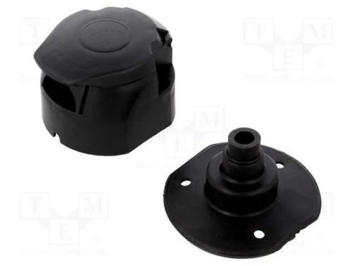 Ficha Automotive; Tomada; Pin: 7; Niquelado; 12vd.