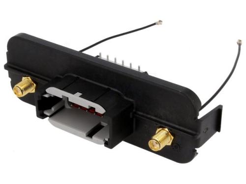Ficha automotive; DTM; PIN: 12; 2x SMA; THT; Pola.