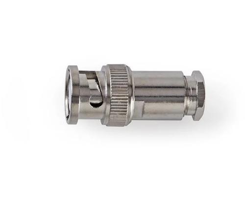 Ficha BNC Macho para Cabos Coaxiais 5mm Metalico
