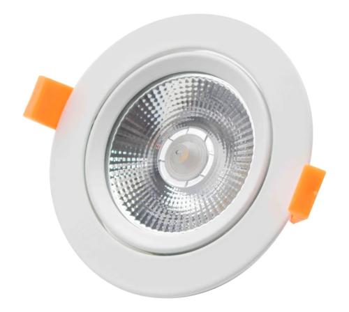 Downlight LED 20w 3000k Redondo Basculante