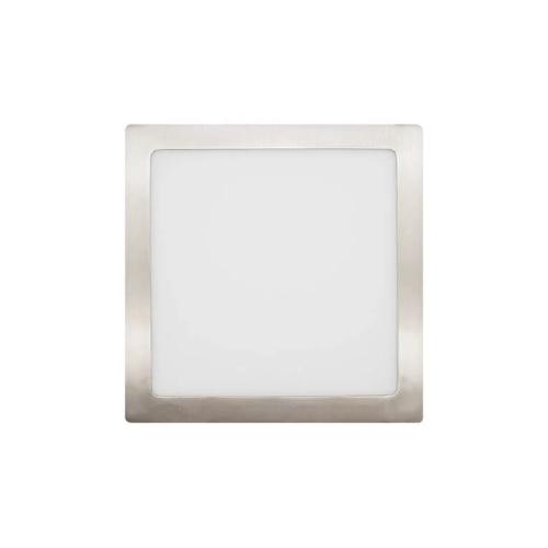 Painel LED 9w 3000k Quadrado Níquel