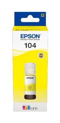 Recarga de Tinta Epson Serie 104 Amarelo (65ml) - Ecotank 27xx/4700