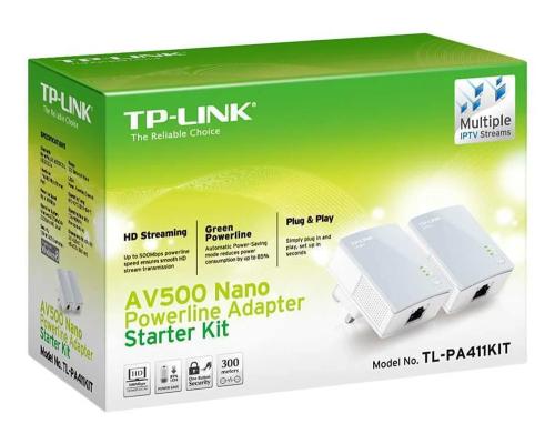 Tp-Link Tplink Power-Lan Powerlan Tl-Pa411 Tlpa411 Kit (Tl-Pa411 Kit)