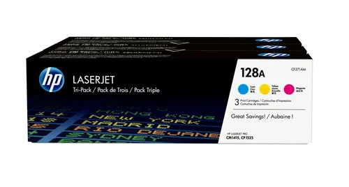 Hp Toner Cart. Cf371am (128a) F?r Lj Cm1415/1415nf/Cp1525 Rainbow Pack (C/M/Y) (Ce321a/Ce322a/Ce323a