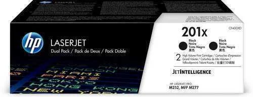 Hp Toner Cart. Cf400xd (201xd) F?r Lj Pro M252n/M252dw/ M277n/M277dw Black High Capacity Twinpack