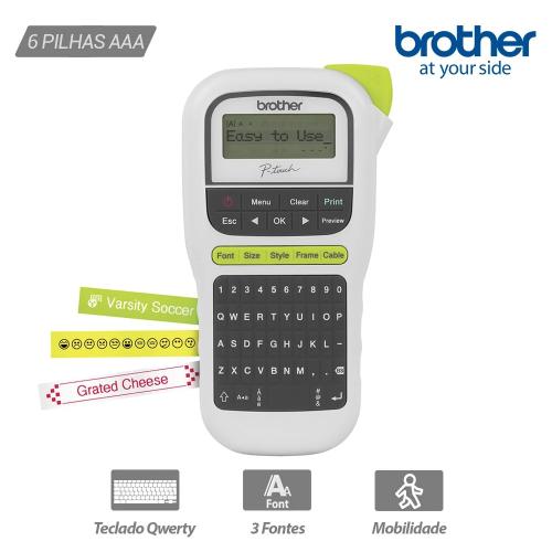 Máquina Rotuladora Elétrica Portátil Brother 5837170 Preto 12 Mm Monocromática
