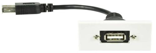 Wall Plate Module - Usb2.0 Type-A Socket To Female Tail