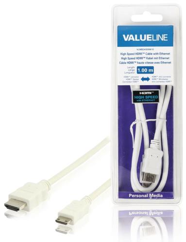 Cabo Hdmi De Alta Velocidade Com Conector Etherne.
