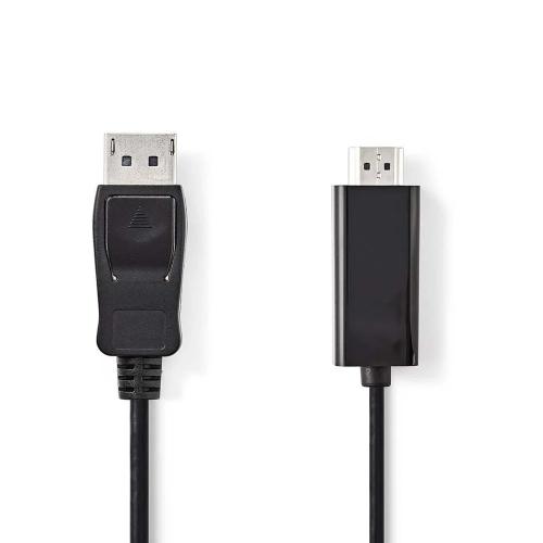 Cable Displayport | Displayport Macho | Conector Hdmi | 1080p | Niquelado | 3.00 M | Redondo | Pvc