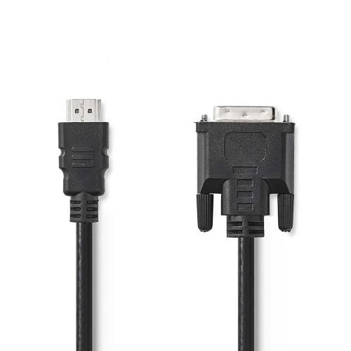 Cabo Hdmi Conector Hdmi Dvi-D 24 + 1pino Macho 1080p 3 M Pvc Preto