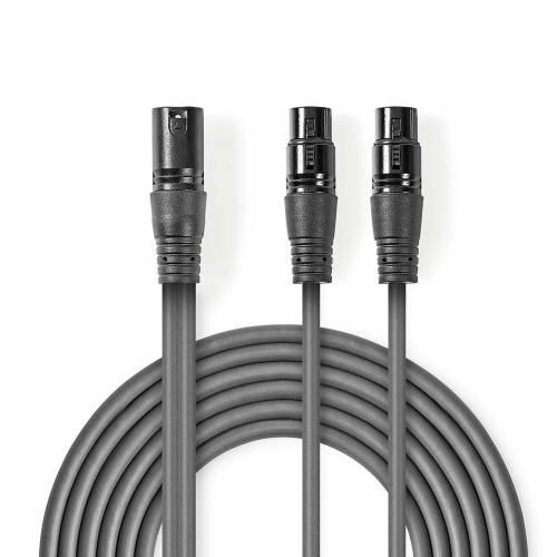 Cabo de Áudio XLR Compensado | XLR macho de 3 pin.