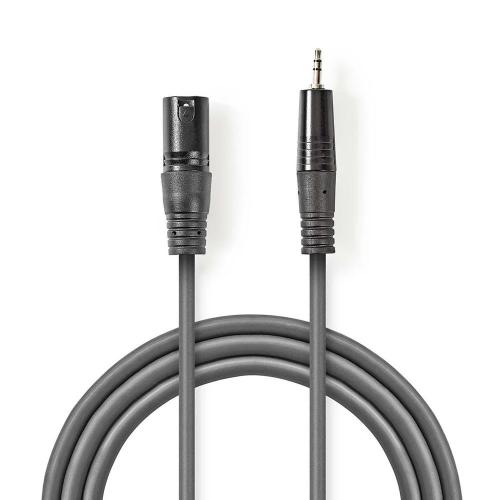 Cabo De Áudio Xlr Macho Xlr De 3 Pinos - 3,5 Mm.