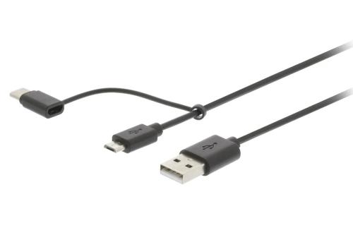Cable Usb 2.0 Usb a Macho - Usb Micro-B / Usb-C M.